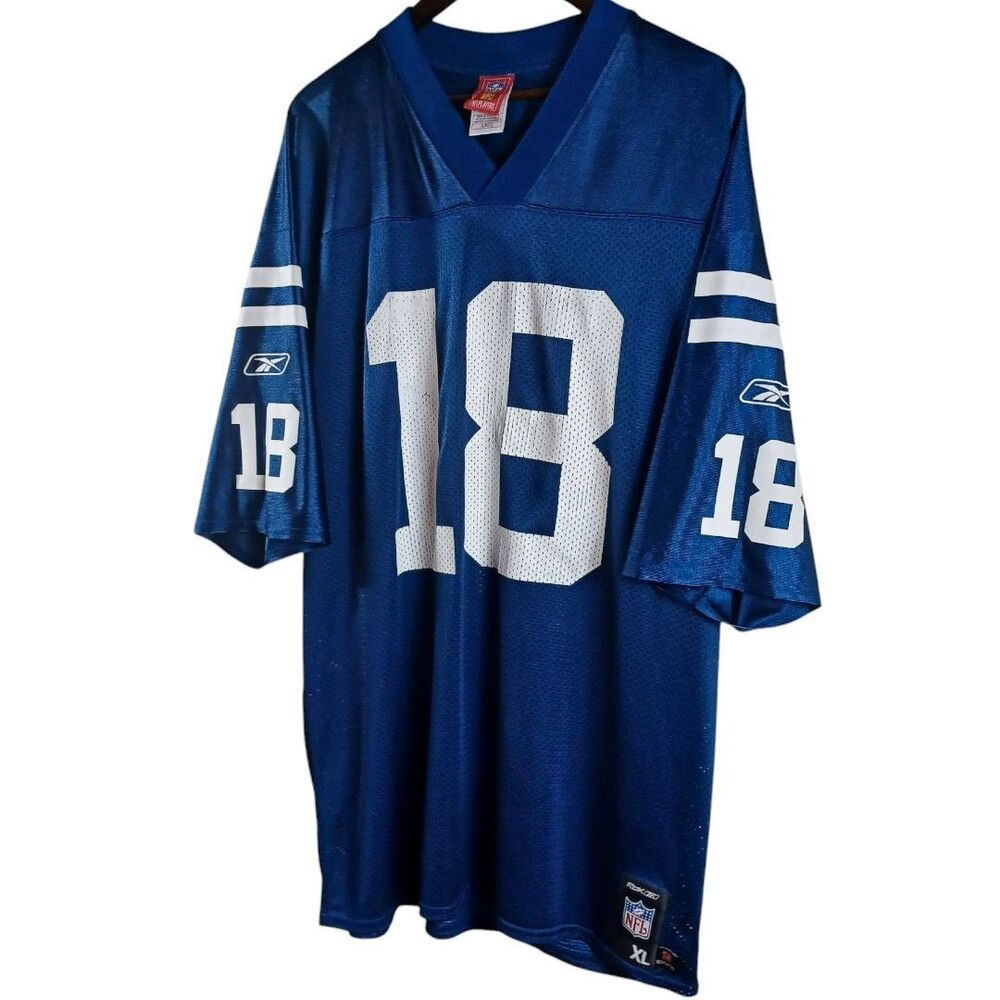 Indianapolis Colts Reebok NFL Players Equipment Game Jersey Mens XL Manning 18 - Picture 2 of 11